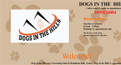 Desktop Screenshot of dogsinthehills.com.au